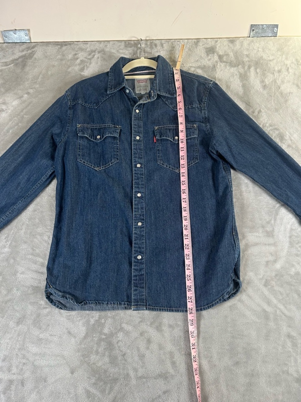 Levi's Dark Denim Western Shirt - Picture 11 of 14